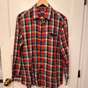 ⭐️ Soul of London Men's 16 Plaid Button-Down Shirt